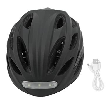 Imagem de Capacete de luz LED PC respirável Estrutura sólida Capacete de bicicleta destacável Ajuste para rolados de bicicleta urbana Ridim (M)
