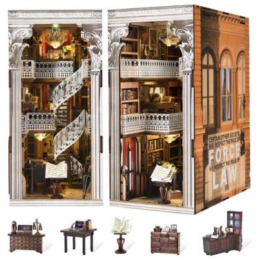 Imagem de Kit de livros DIY Nook CCCDF Miniature Dollhouse Bookshelf Law