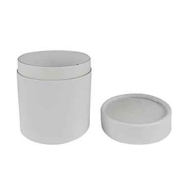 Imagem de WENPACK Pacote Com 12 Tubos De Papelão Tampa, Recipiente Redondo Caixa (6,1 Cm Profundidade X 6,9 Altura, Branco)