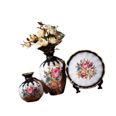 Imagem de Generic Conjunto de vasos de cerâmica para flores, vaso de plantas decorativo, vaso de porcelana, arranjo de flores para corredor, entrada, mesa, sala de, Style a