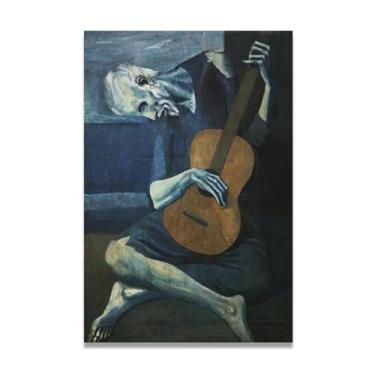 Imagem de The Old Blind Guitarrista Diego Rivera Murals - Arte do Realismo Socialista Mexicano, Muralista do Século 1272, Coleção Clássica do Museu de Nova York para Decoração de Casa 80 x 120 cm