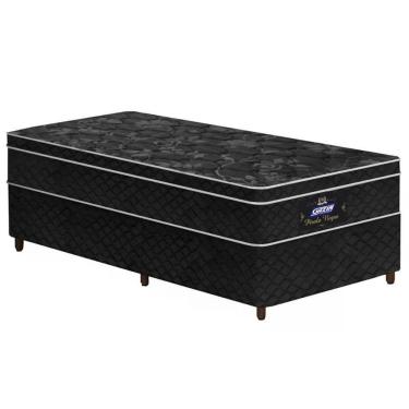 Imagem de Conjunto Box Colchão+base Pérola Negra Molas Ensacadas Gazin 88x188x71