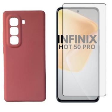 Imagem de Capa + Pelicula Vidro 3D Compativel Com Infinix Hot 50 Pro - Generica,