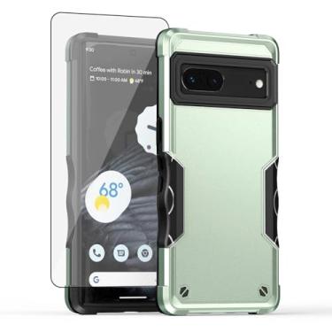 Imagem de Asuwish Capa de celular para Google Pixel 7 5G com protetor de tela de vidro temperado, híbrida, resistente, à prova de choque, rígida, proteção resistente, acessórios para celular Pixel7 Pixle Seven