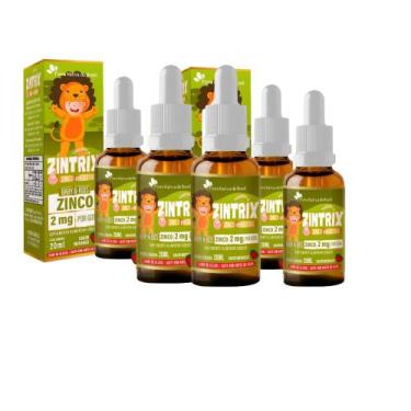 Imagem de Kit 5 ZINTRIX Zinco Infantil 5x20ml Morango Flora Nativa - Flora Nativ