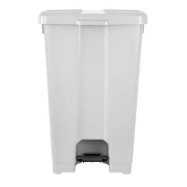 Imagem de Lixeira 60L quadrada Branca com tampa e pedal P60B4 JSN