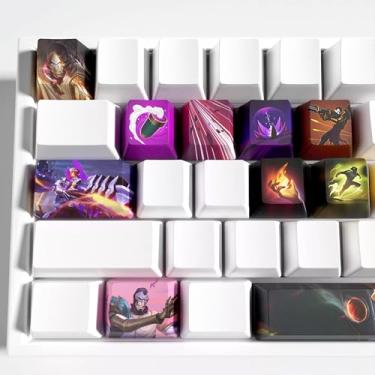 Imagem de IYTYIR Conjunto de teclas Jhin para League of Legends Gaming Skill 12 teclas, perfil OEM para teclados mecânicos MX