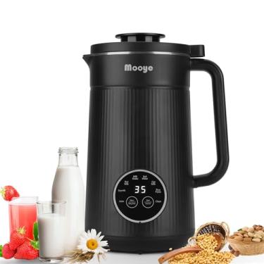 Imagem de Mooye Máquina de fazer leite de nozes 8 em 1 com 10 lâminas, leite de soja automático de 992 g para liquidificador caseiro de amêndoa, aveia, soja, leites à base de plantas, autolimpante, mantém