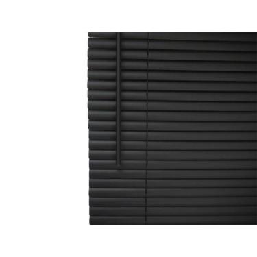 Imagem de Persiana Horizontal Pvc Preta 80 L X 160 A Cortina Completa