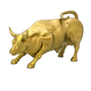 Imagem de Estatua Touro Wall Street Decoração Grande - Dourado