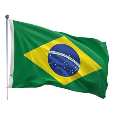 Imagem de Bandeira do Brasil Oficial estampada dupla face - 0,90x1,28m