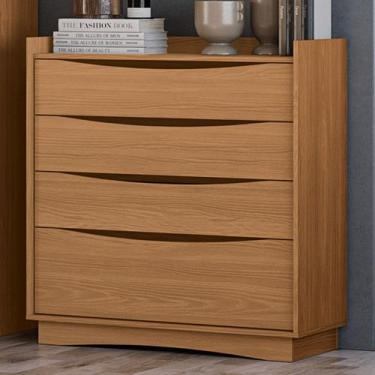 Imagem de Cômoda 4 Gavetas Canela - Kappesberg, Marrom, Moderno