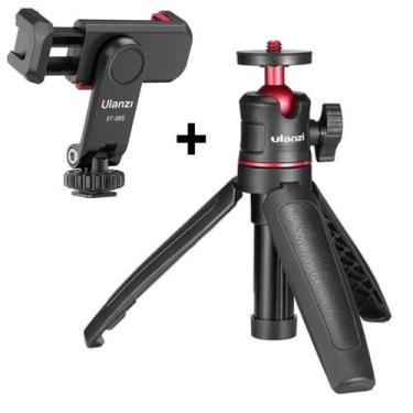 Imagem de Mini Tripé Extensível Ulanzi Mt-08 + Suporte adaptador Ulanzi St-06s. 