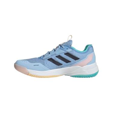 Imagem de adidas Tênis feminino Crazyflight 6 Indoor, Azul/azul marinho/azul-claro, 35