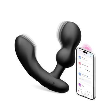 Imagem de LOVENSE Edge 2 massageador de próstata masculino vibrador anal, estimulador de próstata e períneo Bluetooth brinquedos sexuais anais para homens, plugue traseiro de motor duplo brinquedos para adultos