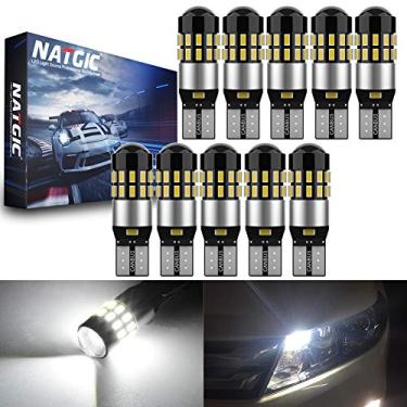 Imagem de NATGIC Lâmpada LED 194 168 6000K branca, T10 W5W 2825 Lâmpada de substituição, lâmpada LED 912 921 para luz de mapa de cúpula, luz de porta, luz de cortesia, luz de matrícula, luz de porta-malas