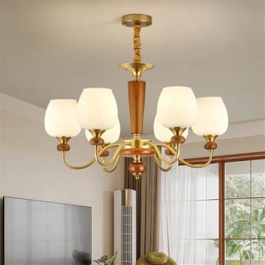 Imagem de Lâmpada Pingente LED E Candelabro Home Estilo Americano Retro Contemporâneo Design Criativo Simples Com Toque De Arte Ideal Para Sala De Estar Sala De Jantar (B 6 luzes)