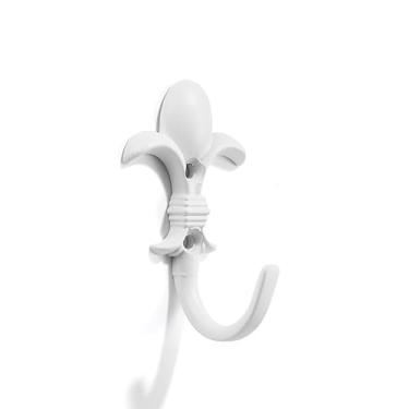 Imagem de khtumeware 5 pacotes branco resistente cabide de porta toalha roupão roupas armário armário esponjas rack ganchos toalha banheiro casaco roupão gancho de parede aço inoxidável para banheiro quarto