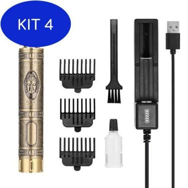 Imagem de Kit 4 Máquina De Cortar Cabelo Barba Buda Profissional
