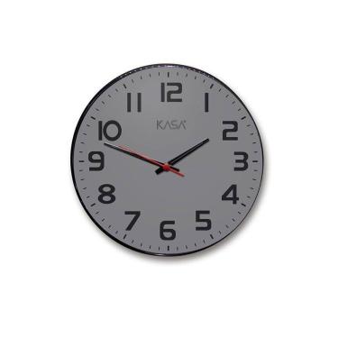 Imagem de Relógio De Parede Cinza Tradicional Silencioso 30Cm