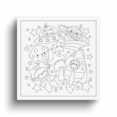 Imagem de Tela Para Pintar Canvas Infantil Desenho 20x20cm (Opção 4)