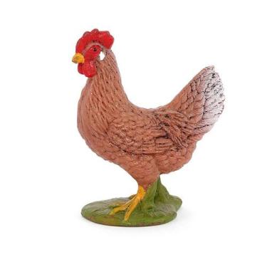 Imagem de Estatueta realista de galinha em PVC, modelo de animal de fazenda de 4