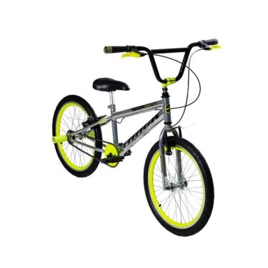 Imagem de Bicicleta Aro 20 Track Impact Juvenil Bicicross Cinza/Amarelo Neon