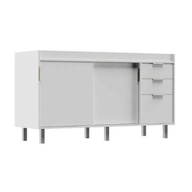 Imagem de Gabinete de Cozinha 144cm Balcão 2 Portas Correr 3 Gavetas - Rainha do