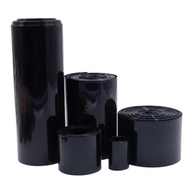 Imagem de 1M PVC Heat Shrink Tube For 18650 LiPo Battery (105-300mm) – Insulated Cable Sleeve, Protective Wrap for Lithium Packs – Black(135mm Width)