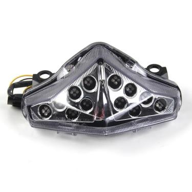 Imagem de Lanterna traseira de LED transparente Arashi para Kawasaki Ninja EX650 ER6N ER6F 2010-2012, luz traseira de freio de seta, acessórios de substituição integrados para motocicleta