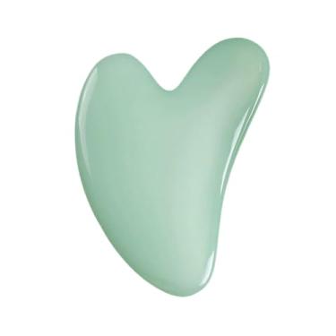 Imagem de Ferramenta Gua Sha de jade natural, pedra de massagem facial para cuidados com a pele
