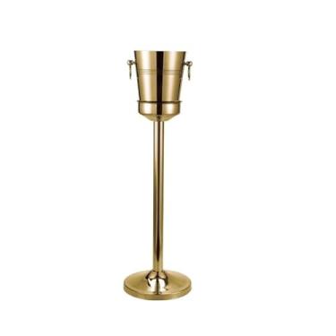 Imagem de baldes de gelo Balde de gelo em aço inoxidável, recipiente para cubos, ideal para vinho, cerveja, karaokê, clube, bar, churrasco, festa e casamento(Gold)