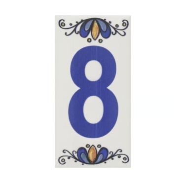 Imagem de Número Residencial Cerâmico Gabriela 15cm Número N°8