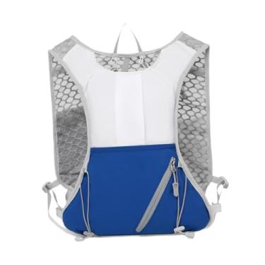 Imagem de IEUDNS Colete de Hidratação, Mochila de Corrida, Mochila de água, Mochila Multiuso para Um Dia, Mochila de Hidratação, Bolsa Esportiva para Escalada E Ciclis, Branco Azul