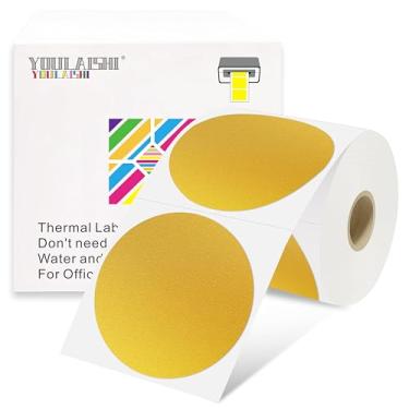 Imagem de YOULAISHI Etiquetas de pontos com codificação de cores de 7,6 x 7,6 cm, à prova d'água, 500 peças, adesivos redondos para escritório, casa, garagem, adesivos DIY, códigos de barras, etiqueta de nome