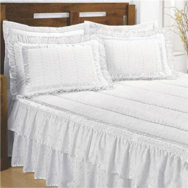 Imagem de Presente Dia Das Mães Colcha Lese Casal Queen 07 Peças - Branca