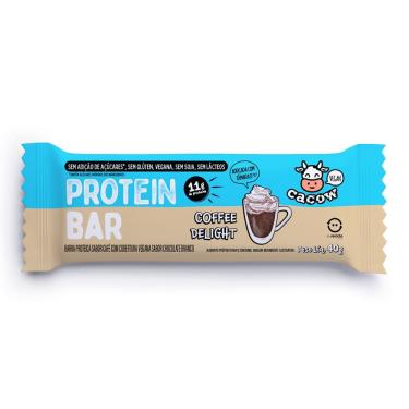 Imagem de Barra de Proteína Vegana Protein Bar Cacow Sabor Coffe Delight com 11g de Proteína 40g