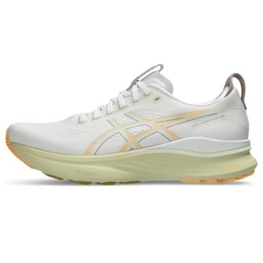 Imagem de ASICS Tênis de corrida masculino Gel-Kayano 32, Branco/laranja brilhante, 11.5 Wide