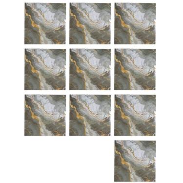 Imagem de Placa Adesiva Marmore 3D Kit 10 uni Obra Reforma Casa Cozinha Sala Quarto Banheiro Ambiente Moderno Painel Autocolante