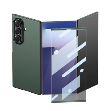 Imagem de FWYANZH Capa para Samsung Galaxy Z com três dobras, protetor de tela embutido, capa fina e minimalista, proteção contra quedas, capa de PC, verde, dobra tripla