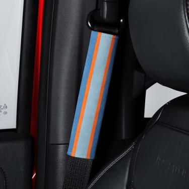 Imagem de BETTERHUMZ Capa de cinto de segurança de ombro de carro compatível com carros, SUVs, caminhões, para Alcantara, couro, confortável, resistente ao desgaste, alça de assento de carro, acessórios