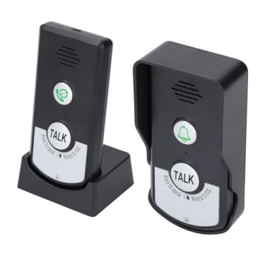 Imagem de Luocute de Intercomunicação Sem Fio, Campainha de 2 Vias Com Bateria Recarregável IP54 à Prova D'água 38 Toques 3 Níveis de Volume, Kits de Campainha para Laboratório de Home Office