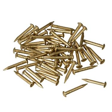 Imagem de Pequenos pregos de latão 1,5 x 12 mm para fotos decorativas DIY, caixas de madeira, acessórios domésticos, 50 peças