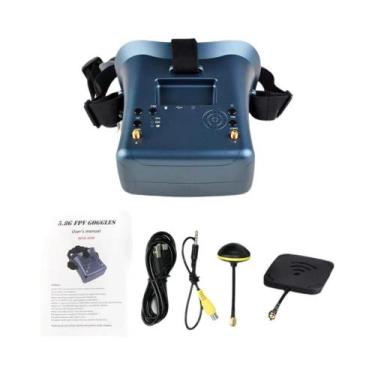 Imagem de Óculos FPV 40CH 5.8G HD DVR Com Tela De 4.3 Polegadas 800x480 E Bateri