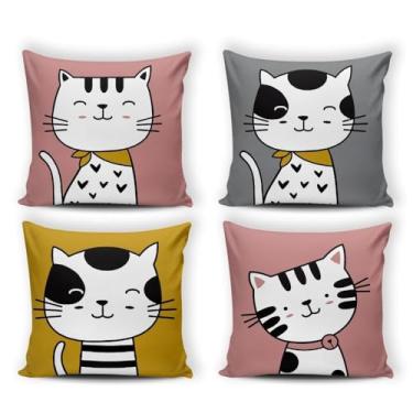 Imagem de Kit 4 Almofadas Digitais Cheias 42x42cm – Capas Sublimação Oxford Personalizadas, Zíper Invisível, Sofá e Cama(25)