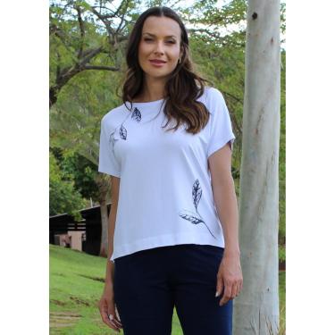 Imagem de Blusa Pau a Pique Básica com Silk Branco