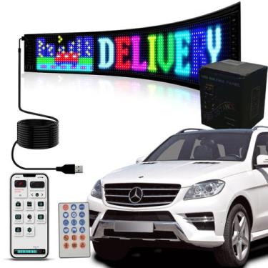 Imagem de Display De Parabrisa Flexivel Ajustavel Multicolorido Painel Led Carro