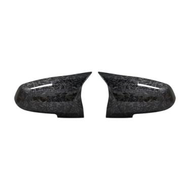 Imagem de Compatível com BMW Série 1 2 3 4 XM 220i 328i 420i F20 F21 F22 F23 F30 F32 F33 F36 X1 2 peças tampa do espelho retrovisor preto carbono(Forged Carbon Look)
