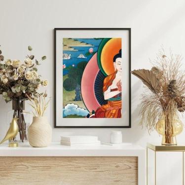 Imagem de Quadro Místico Buda Colorido - 60X48Cm