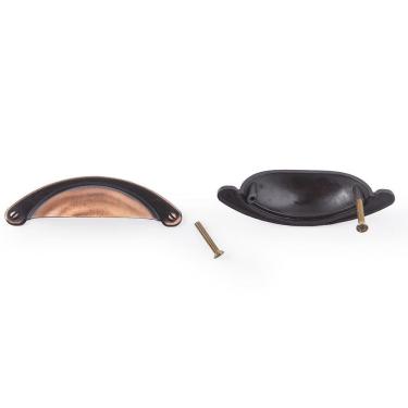 Imagem de Puxador Concha Com 1 Puxadores Coloniais Para Móveis Cozinha